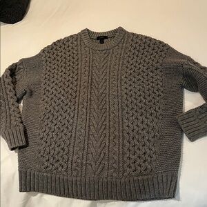 J. Crew Heather Gray Knit Sweater